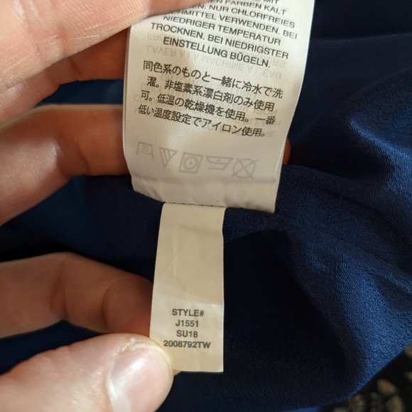 J.Crew Blue Point Sur Sparkle Indigo Floral Wide Leg Ruffle Romper/Jumpsuit - Picture 16 of 16